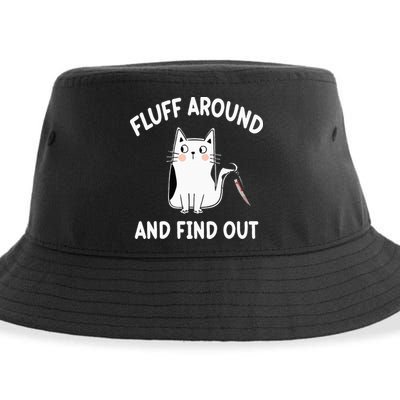 Funny Fluff Around And Find Out Sarcasm Sustainable Bucket Hat