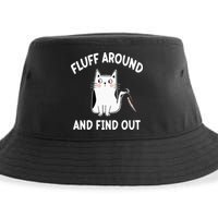 Funny Fluff Around And Find Out Sarcasm Sustainable Bucket Hat