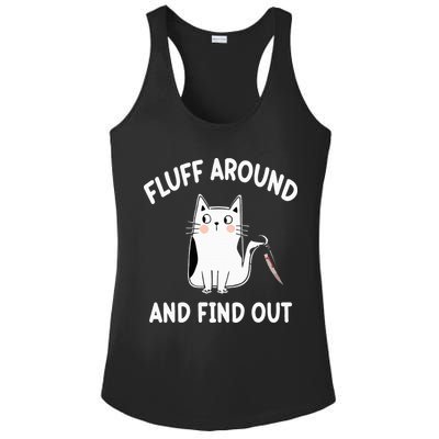 Funny Fluff Around And Find Out Sarcasm Ladies PosiCharge Competitor Racerback Tank