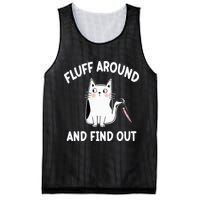 Funny Fluff Around And Find Out Sarcasm Mesh Reversible Basketball Jersey Tank