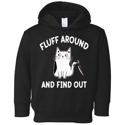 Funny Fluff Around And Find Out Sarcasm Toddler Hoodie