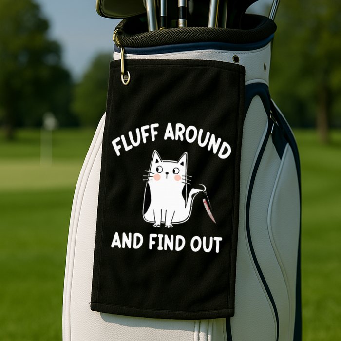 Funny Fluff Around And Find Out Sarcasm Golf Towel