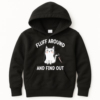 Funny Fluff Around And Find Out Sarcasm Kids Hoodie