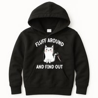Funny Fluff Around And Find Out Sarcasm Kids Hoodie