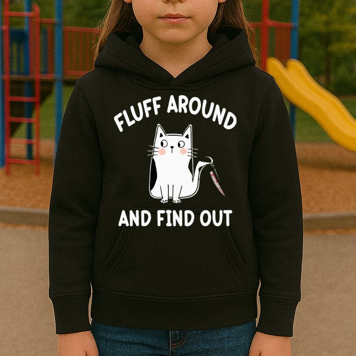 Funny Fluff Around And Find Out Sarcasm Kids Hoodie