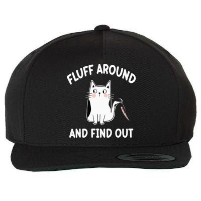 Funny Fluff Around And Find Out Sarcasm Wool Snapback Cap