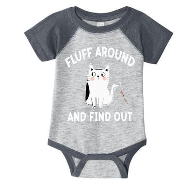 Funny Fluff Around And Find Out Sarcasm Infant Baby Jersey Bodysuit