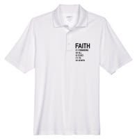 Faith Forwarding All Issues To Heaven Inspirational Sayings Men's Origin Performance Pique Polo