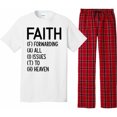 Faith Forwarding All Issues To Heaven Inspirational Sayings Pajama Set