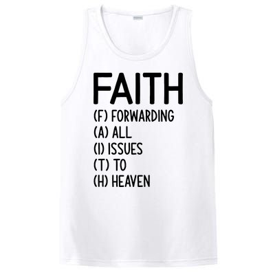 Faith Forwarding All Issues To Heaven Inspirational Sayings PosiCharge Competitor Tank