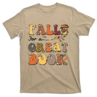 Fall For A Great Book Retro Leopard Autumn Thanksgiving T-Shirt