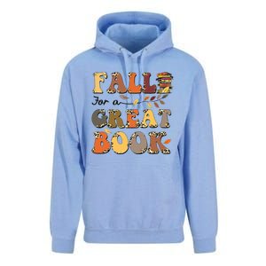 Fall For A Great Book Retro Leopard Autumn Thanksgiving Unisex Surf Hoodie