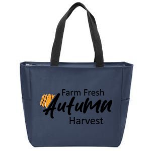 Farm Fresh Autumn Harvest Graphic Zip Tote Bag