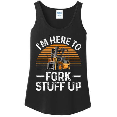 Funny Forklift Art For Women Certified Forklift Drivers Ladies Essential Tank