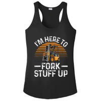 Funny Forklift Art For Women Certified Forklift Drivers Ladies PosiCharge Competitor Racerback Tank