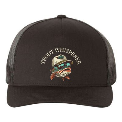 Fishing Fun Adventurous Trout Whisperer Yupoong Adult 5-Panel Trucker Hat