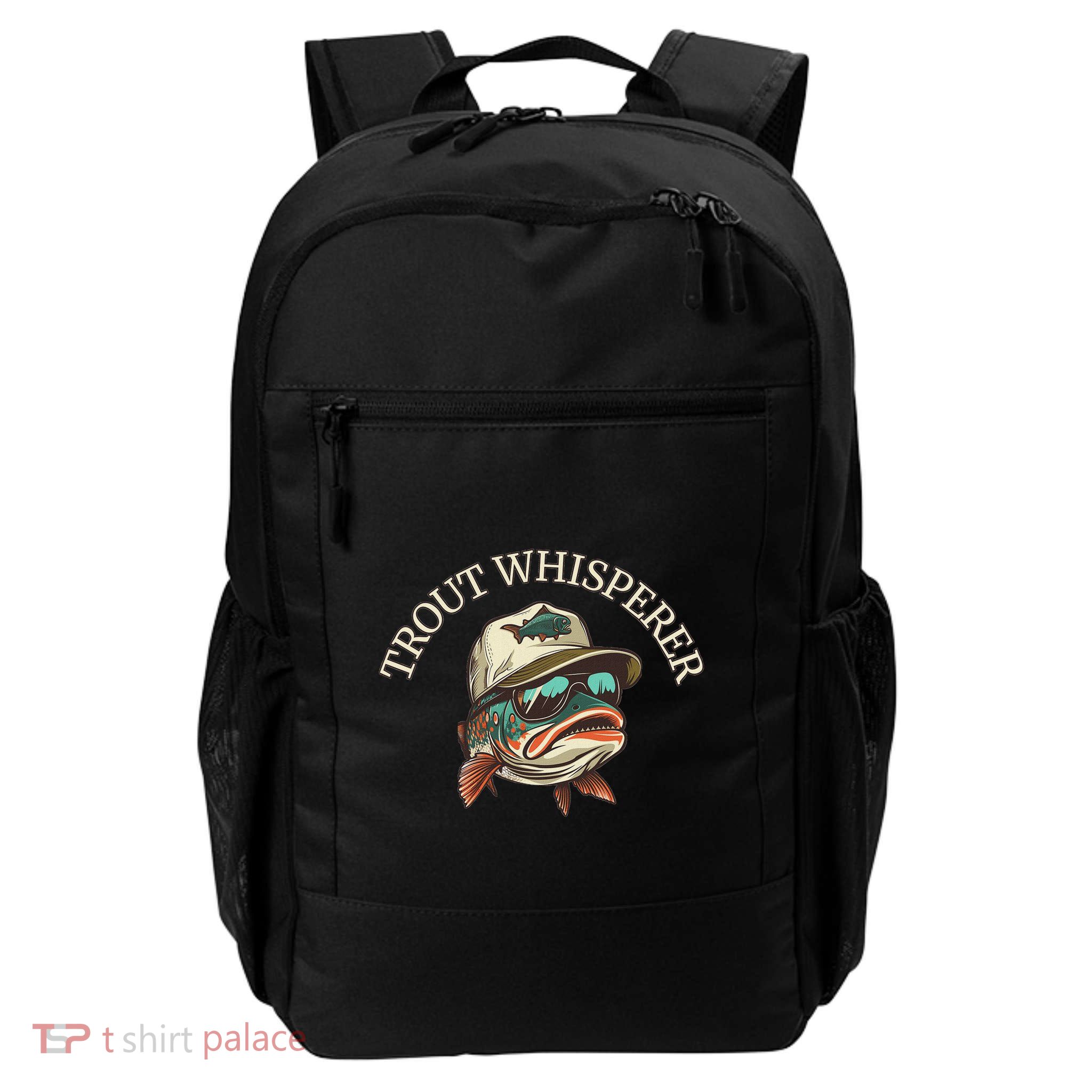 Fishing Fun Adventurous Trout Whisperer Daily Commute Backpack