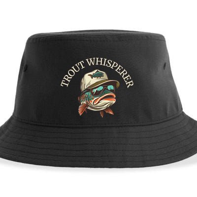 Fishing Fun Adventurous Trout Whisperer Sustainable Bucket Hat