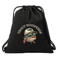 Fishing Fun Adventurous Trout Whisperer Drawstring Bag