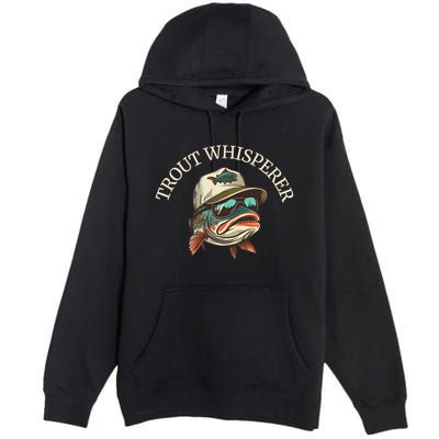 Fishing Fun Adventurous Trout Whisperer Premium Pullover Hoodie