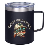 Fishing Fun Adventurous Trout Whisperer 12oz Stainless Steel Coffee Mug