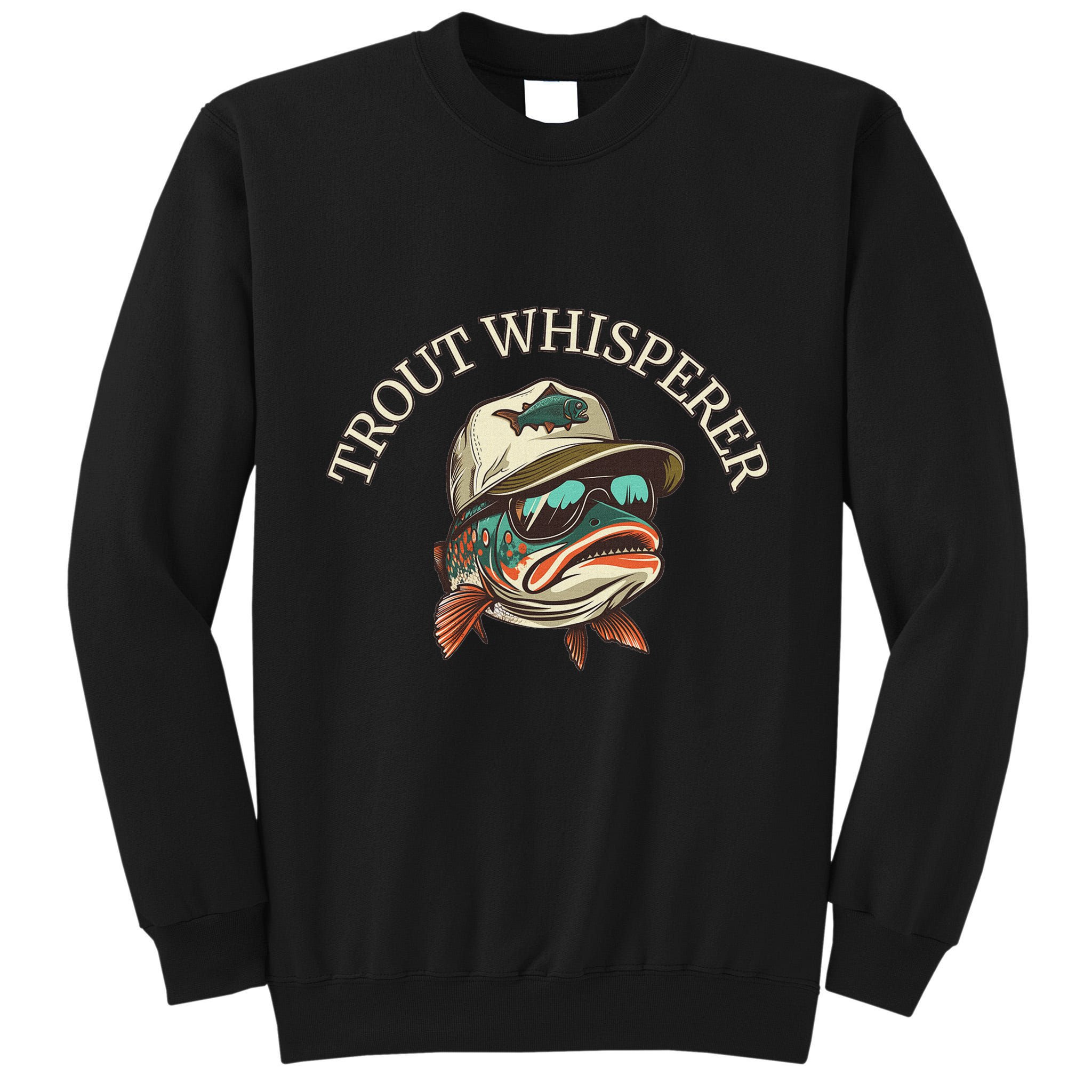 Fishing Fun Adventurous Trout Whisperer Tall Sweatshirt