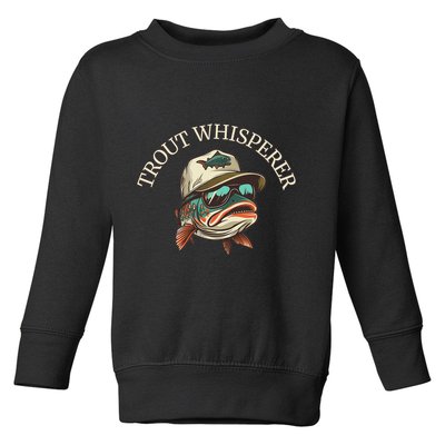 Fishing Fun Adventurous Trout Whisperer Toddler Sweatshirt