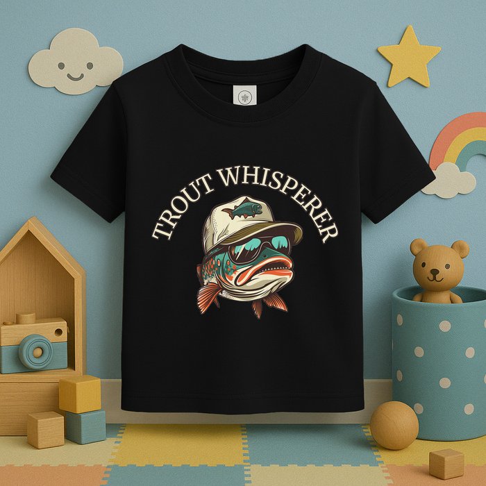Fishing Fun Adventurous Trout Whisperer Toddler T-Shirt