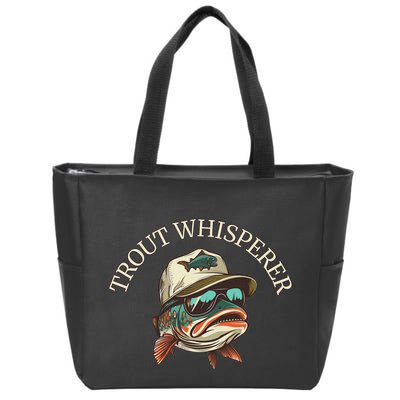 Fishing Fun Adventurous Trout Whisperer Zip Tote Bag