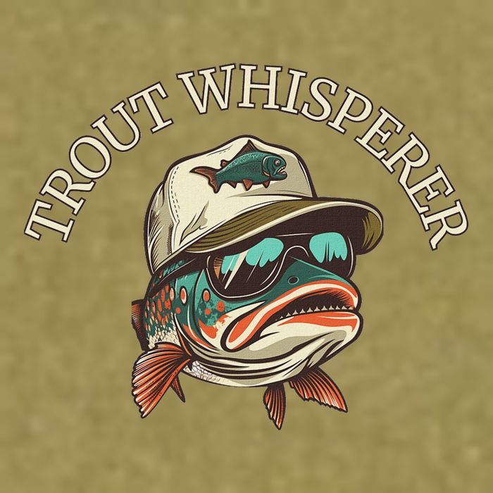 Fishing Fun Adventurous Trout Whisperer Garment-Dyed Women's Muscle Tee