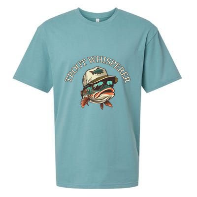 Fishing Fun Adventurous Trout Whisperer Sueded Cloud Jersey T-Shirt