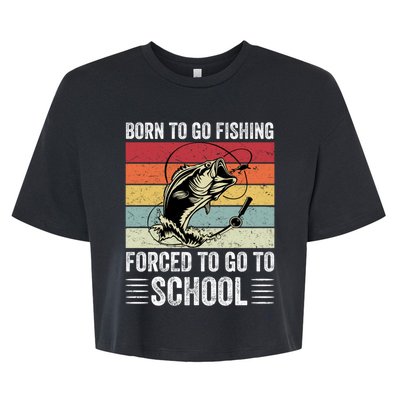 Funny Fishing Art For Men Women Fishing Fish Fisherman Bella+Canvas Jersey Crop Tee