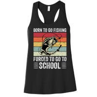 Funny Fishing Art For Men Women Fishing Fish Fisherman Women's Racerback Tank