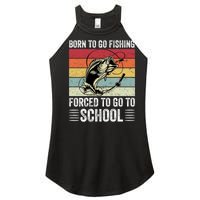 Funny Fishing Art For Men Women Fishing Fish Fisherman Women's Perfect Tri Rocker Tank