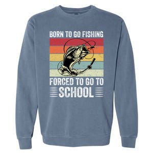 Funny Fishing Art For Men Women Fishing Fish Fisherman Garment-Dyed Sweatshirt