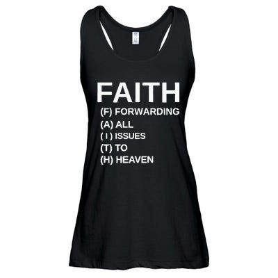 Faith Forwarding All Issues To Heaven Ladies Essential Flowy Tank