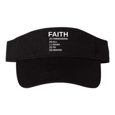 Faith Forwarding All Issues To Heaven Valucap Bio-Washed Visor