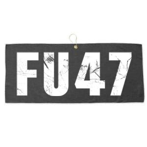 Funny Fu47 Anti Trump Patriotic Pro Harris Democrat 2024 Large Microfiber Waffle Golf Towel