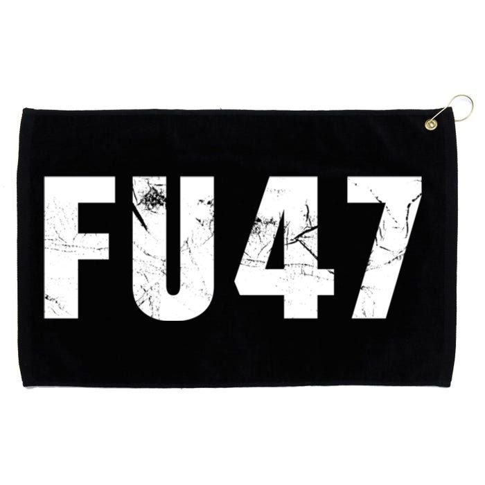 Funny Fu47 Anti Trump Patriotic Pro Harris Democrat 2024 Grommeted Golf Towel