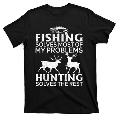 Funny Fishing And Hunting Gift Christmas Humor Hunter Cool T-Shirt