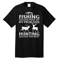 Funny Fishing And Hunting Gift Christmas Humor Hunter Cool Tall T-Shirt