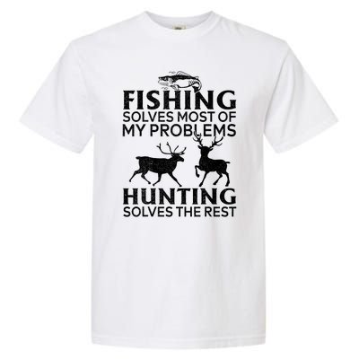 Funny Fishing And Hunting Gift Christmas Humor Hunter Cool Garment-Dyed Heavyweight T-Shirt