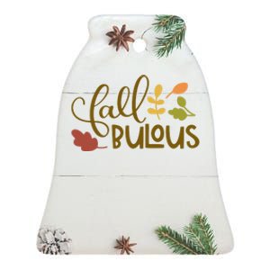 Fall Fabulous Autumn Ceramic Bell Ornament