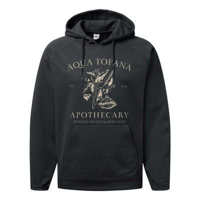 Funny Feminist Aqua Tofana Apothecary Vintage Design Performance Fleece Hoodie