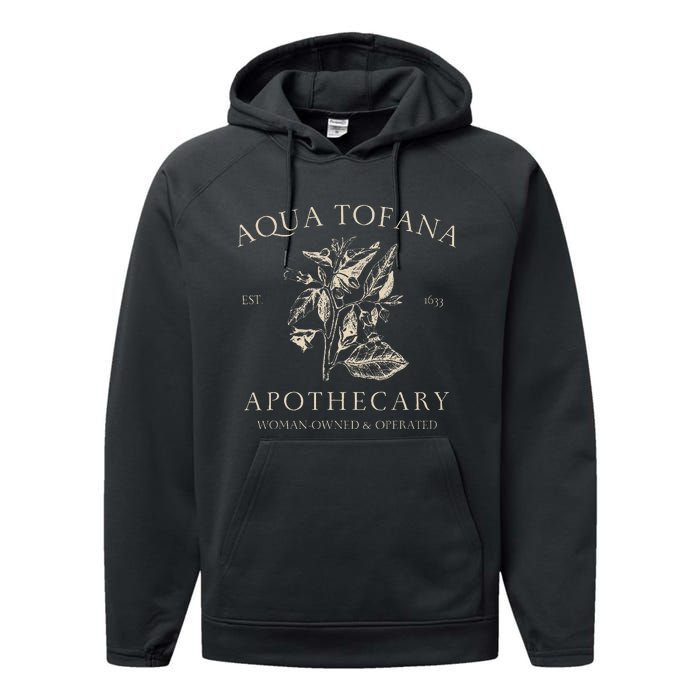 Funny Feminist Aqua Tofana Apothecary Vintage Design Performance Fleece Hoodie