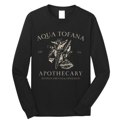 Funny Feminist Aqua Tofana Apothecary Vintage Design Long Sleeve Shirt