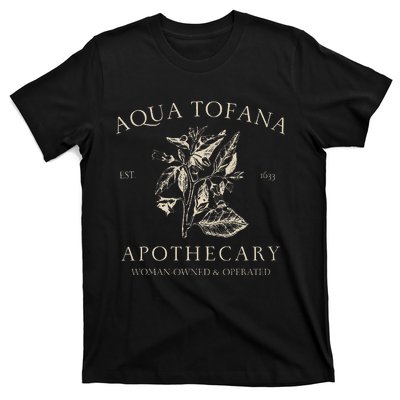 Funny Feminist Aqua Tofana Apothecary Vintage Design T-Shirt