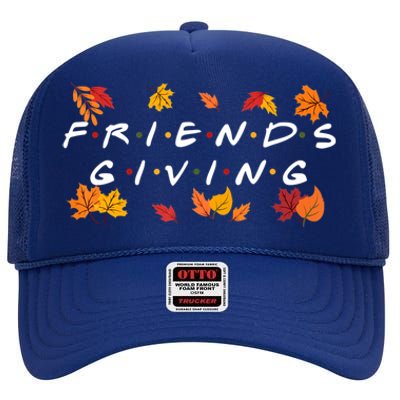 Friendsgiving Fall Autumn Friends & Family Thanksgiving High Crown Mesh Back Trucker Hat