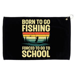 Funny Fishing Art For Men Women Fishing Fish Fisherman Grommeted Golf Towel