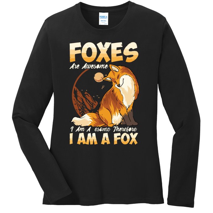 Fox Foxes Are Awesome Cute Fox Ladies Long Sleeve Shirt